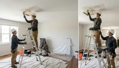 Ceiling water damage repair in Honolulu, HI for a home with stains and sagging drywall