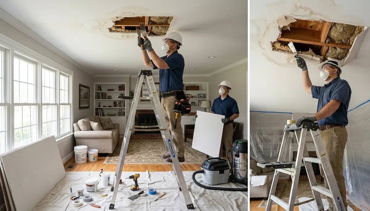 Ceiling Water Damage Repair Image 2