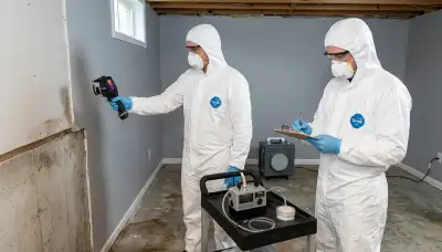 Honolulu, HI mold inspection team assessing moisture damage in a home during water damage service