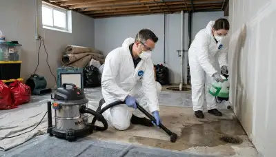 Sewer backup cleanup team in Honolulu, HI removing contaminated water from a home