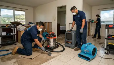 Water damage restoration team in Honolulu, HI providing emergency cleanup and repair services