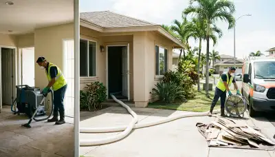 Water damage restoration team in Honolulu, HI providing emergency cleanup and repair services