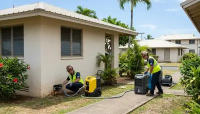 Water damage restoration team in Honolulu, HI providing emergency water cleanup and repair