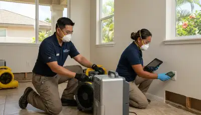 Water damage restoration team in Honolulu, HI providing emergency cleanup and repair