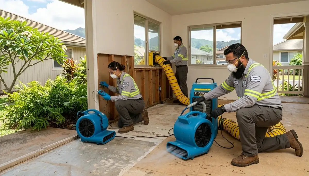 Honolulu, HI water damage restoration team serving homes and businesses