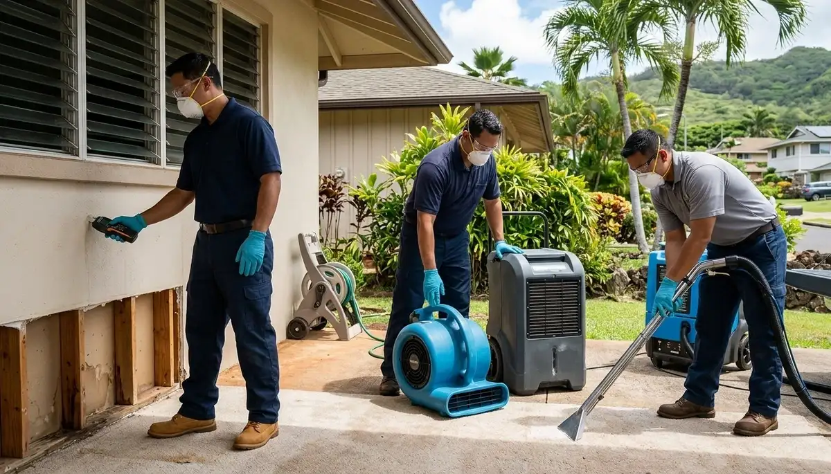 Water damage restoration team serving Honolulu, HI for residential and commercial properties