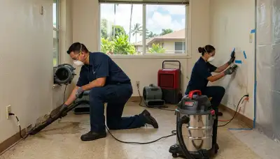 Water damage restoration team in Honolulu, HI providing fast emergency cleanup services