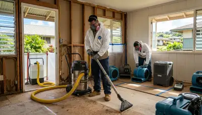 Honolulu, HI water damage restoration team providing emergency cleanup and repair services