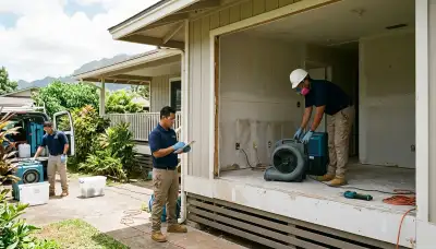 Water damage restoration team in Honolulu, HI handling emergency cleanup and repair