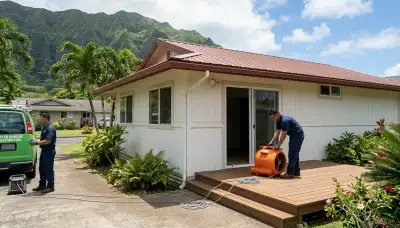 Water damage restoration team in Honolulu, HI providing emergency cleanup and repair services