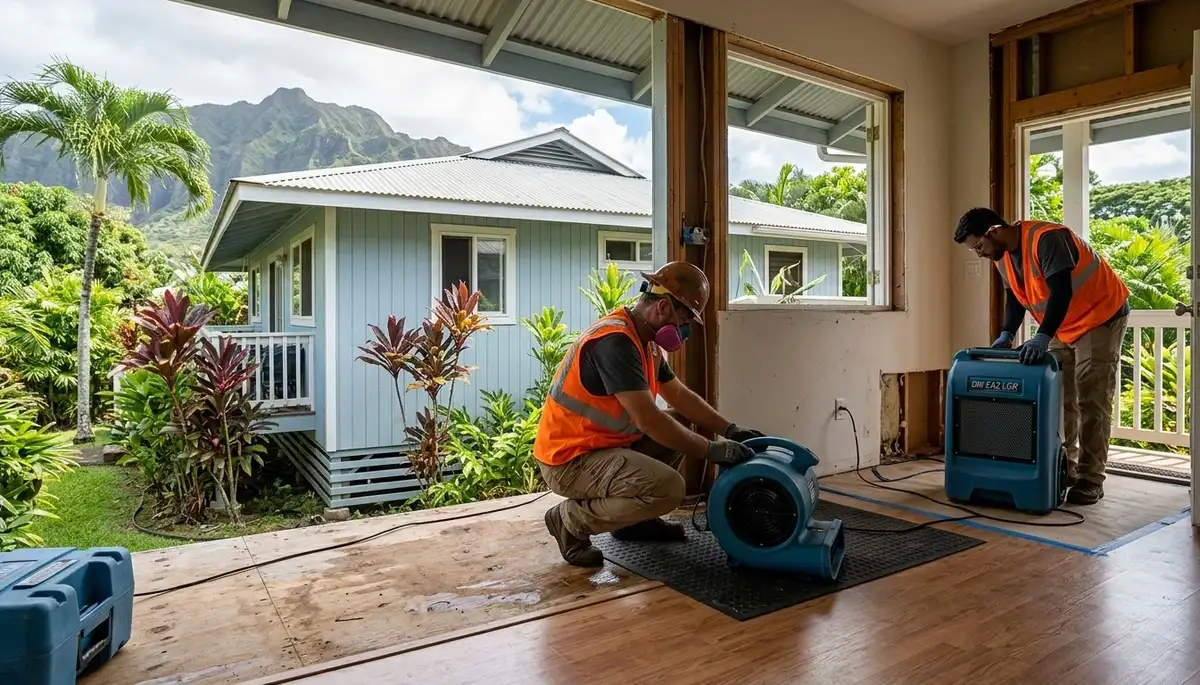 Honolulu, HI water damage restoration team serving homes and businesses