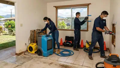 Water damage restoration team in Honolulu, HI, serving homes and businesses