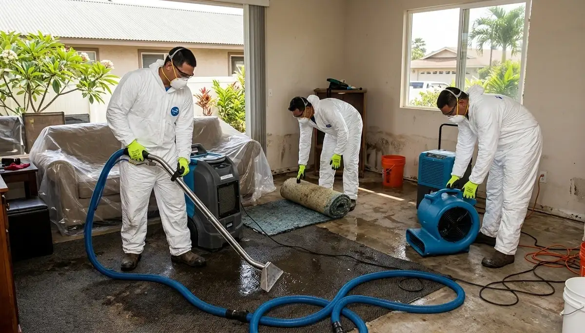Water damage restoration team serving Honolulu, HI for fast cleanup and repair