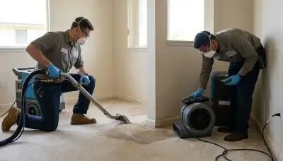 Honolulu, HI water damage restoration team inspecting a flooded property in a local service area