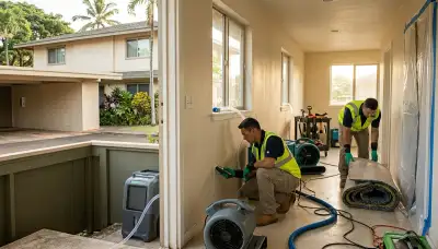 Honolulu, HI water damage restoration team providing emergency cleanup and drying services